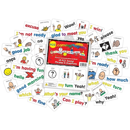 Barker Creek Learning Magnets - 45 PCS Social Phrases & Questions 3040